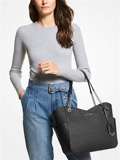 michael kors logo jet set silver|Michael Kors outlet jet set.